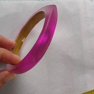 COPY - Alexis Bittar fuschia square lucite bangle